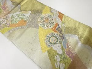 リサイクル　とみや織物製　引箔華扇織出し袋帯